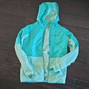 Columbia Aqua and Mint Hooded Jacket